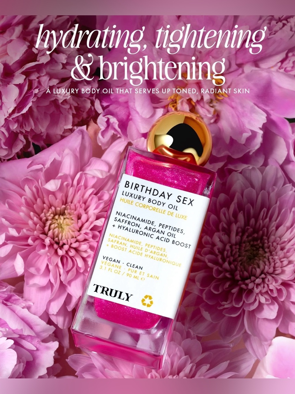 Truly Birthday Sex Luxury Body Oil — Pink